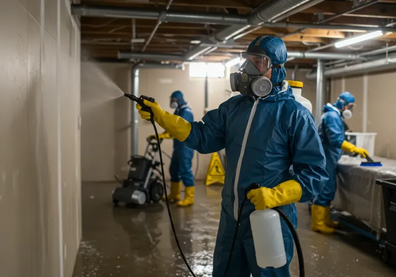 Basement Sanitization and Antimicrobial Treatment process in Haviland, NY