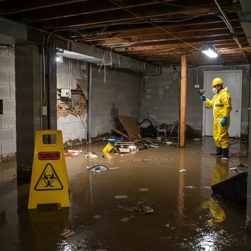 Flooded Basement Electrical Hazard in Haviland, NY Property